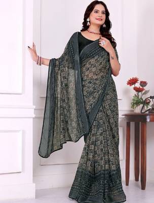 Bandhani poly georgette bandhani saree 4