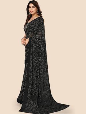 Bandhani pure georgette bandhani saree 3
