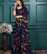 Leheriya poly georgette leheriya saree