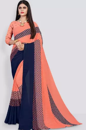 Pure georgette bandhani saree
