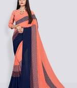 Pure georgette bandhani saree