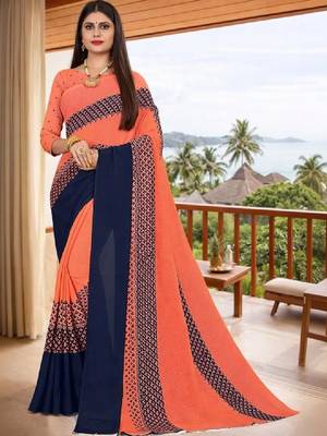 Pure georgette bandhani saree 3