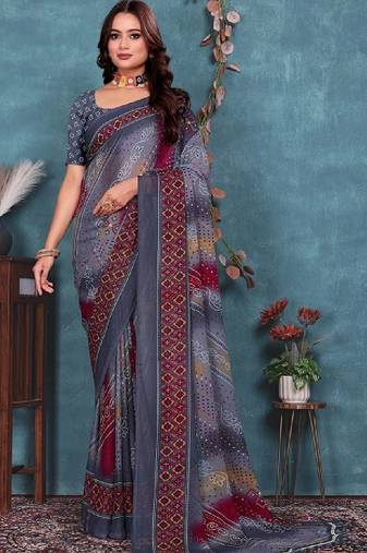 Bandhani pure georgette bandhani saree