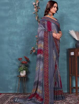 Bandhani pure georgette bandhani saree 3