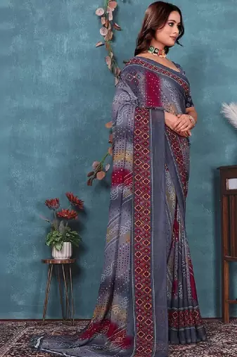 Bandhani pure georgette bandhani saree