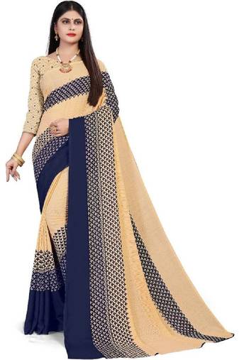 Pure georgette bandhani saree
