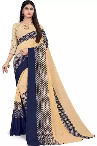 Pure georgette bandhani saree