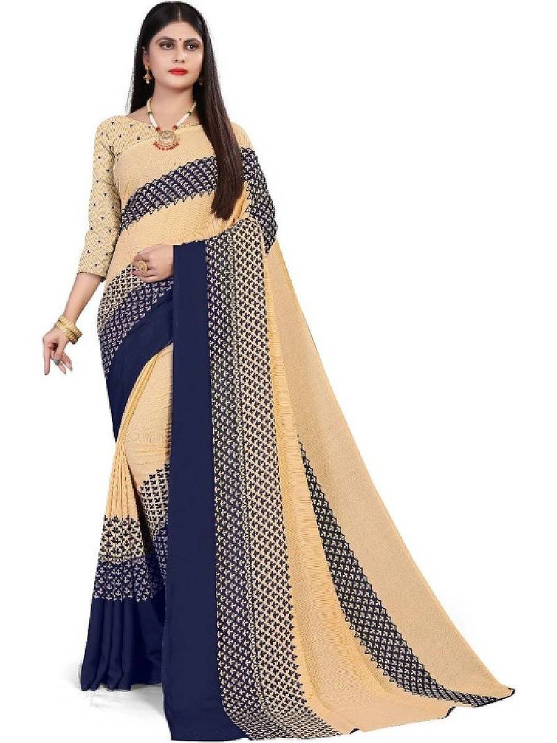 Pure georgette bandhani saree
