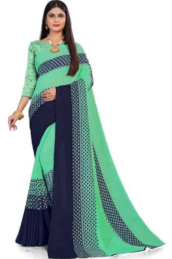 Pure georgette bandhani saree