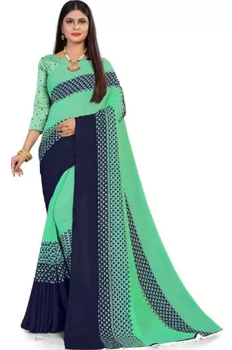 Pure georgette bandhani saree