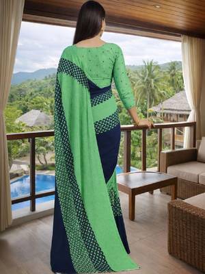 Pure georgette bandhani saree 2