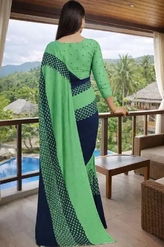 Pure georgette bandhani saree