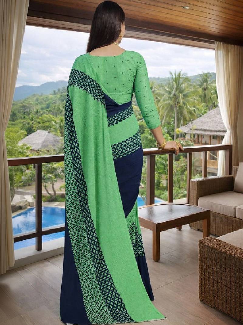Pure georgette bandhani saree