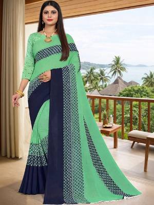 Pure georgette bandhani saree 3