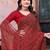 Floral poly georgette bandhani saree