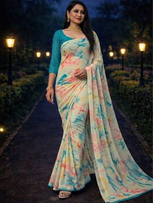 Bandhani pure georgette bandhani saree 1