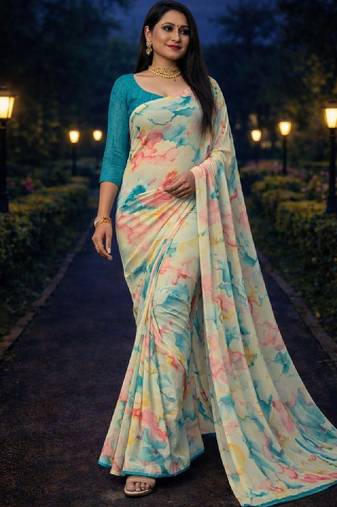 Bandhani pure georgette bandhani saree