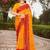 Ethnic motifs gotta patti poly georgette bandhani saree