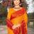 Ethnic motifs gotta patti poly georgette bandhani saree