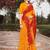 Ethnic motifs gotta patti poly georgette bandhani saree