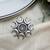 Large Oxidized Silver Statement Ring, Boho Sunburst Mandala Ring