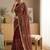 Embellished sequinned heavy work leheriya saree
