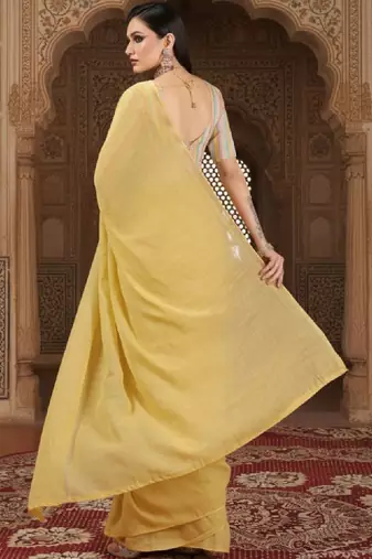 Linen blend handloom leheriya saree