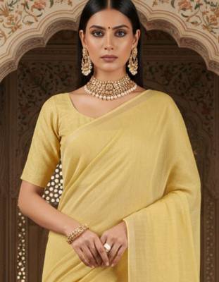 Linen blend handloom leheriya saree 3