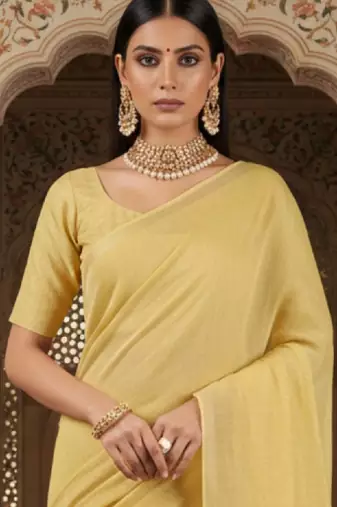 Linen blend handloom leheriya saree