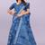Floral pure linen handloom leheriya saree