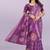 Floral pure linen handloom leheriya saree