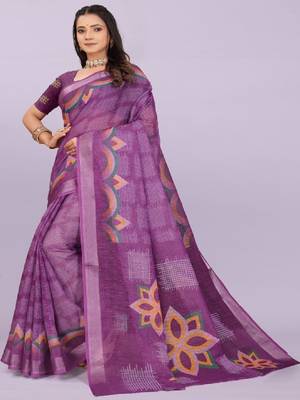 Floral pure linen handloom leheriya saree 3