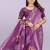 Floral pure linen handloom leheriya saree