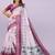 Floral pure linen leheriya saree