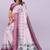 Floral pure linen leheriya saree