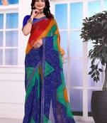 Bandhani pure chiffon bandhani saree