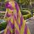 Striped pure chiffon leheriya saree