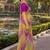 Striped pure chiffon leheriya saree