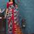 Floral pure georgette bandhani saree