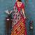 Floral pure georgette bandhani saree