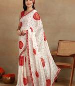 Bandhani gotta patti poly chiffon bandhani saree