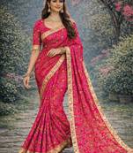 Bandhani zari poly georgette bandhani saree