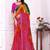 Batik mirror work pure chiffon leheriya saree