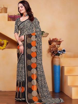 Pure georgette bandhani saree 2