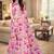 Floral pure georgette bandhani saree