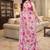 Floral pure georgette bandhani saree