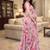 Floral pure georgette bandhani saree