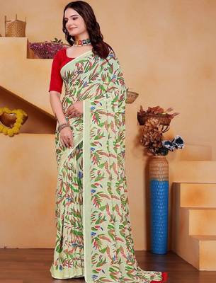 Pure georgette bandhani saree 2