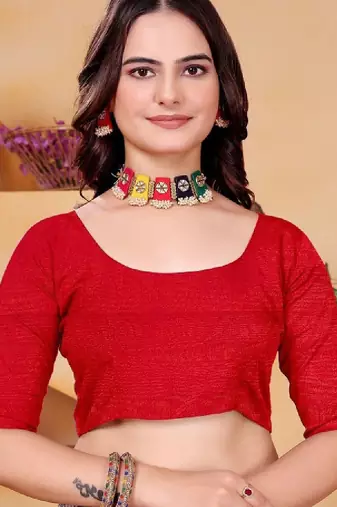 Pure georgette bandhani saree