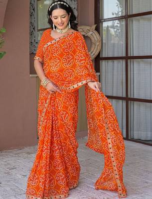 Bandhani pure chiffon bandhani saree 2